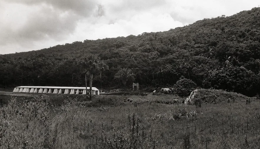 Vista antiga da área do Caldas e da Chapada do Araripe